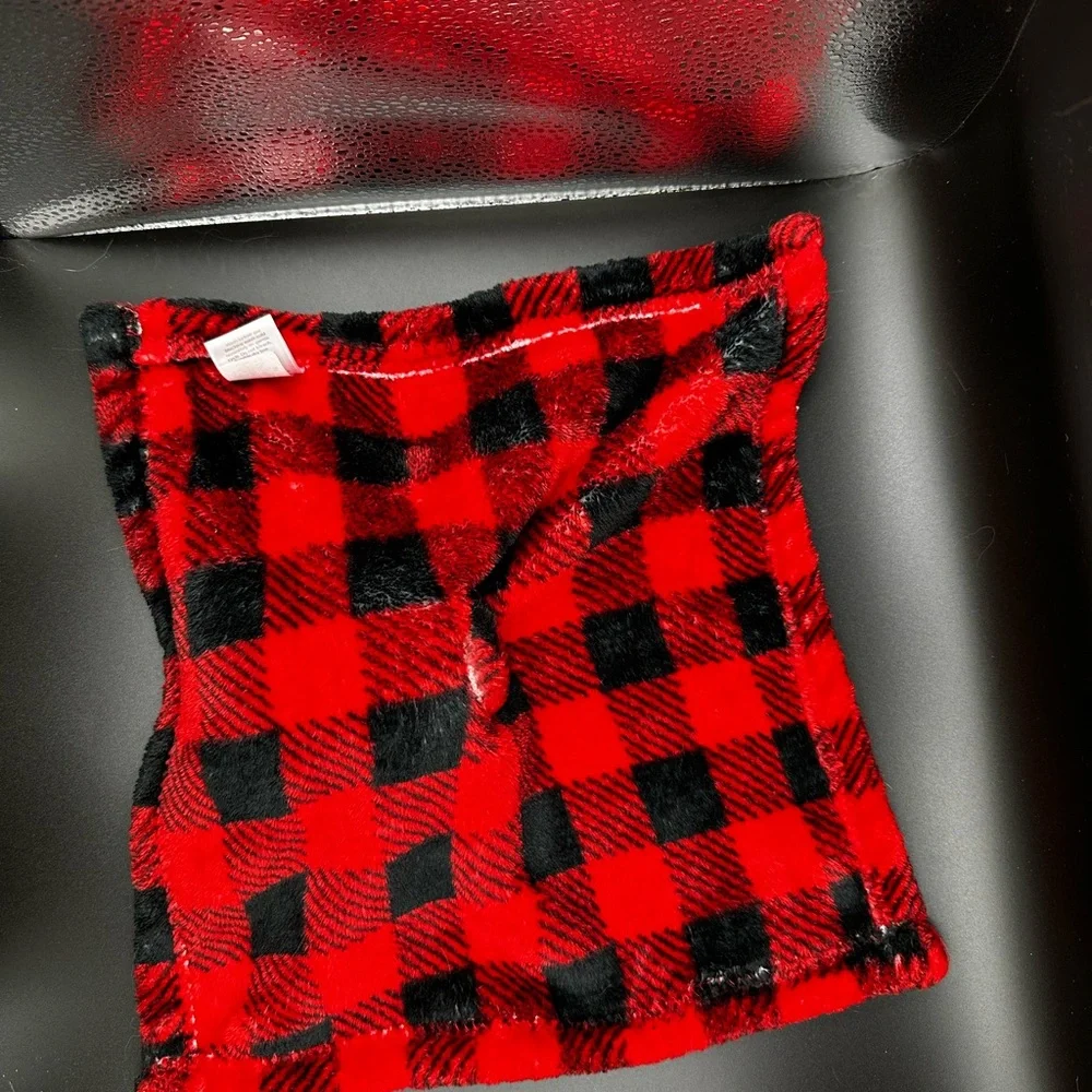 Hudson Baby HB Christmas Penguin‎ Red Buffalo Plaid Baby Security Blanket Lovey